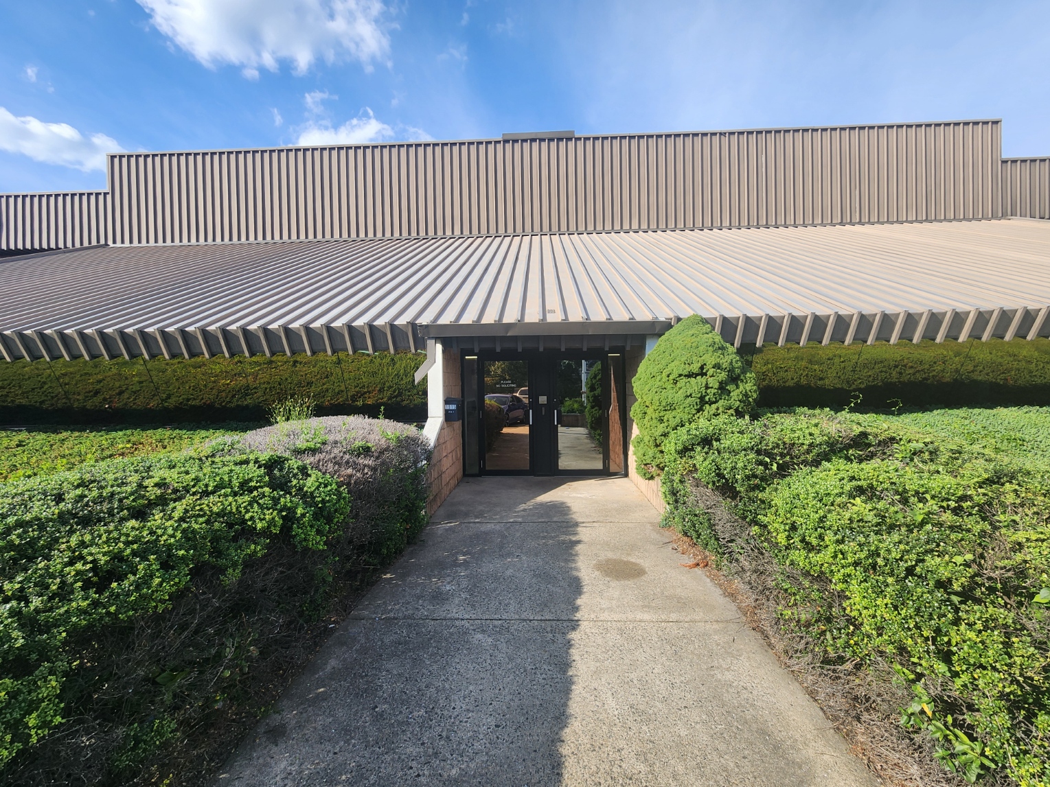 The entrance to the BrightSite building in Lakewood, New Jersey